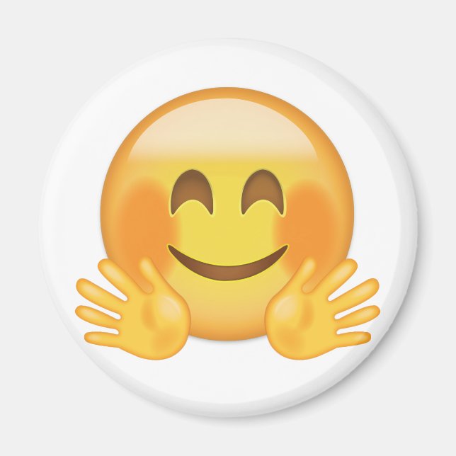 Hugging Face Emoji Magnet (Front)