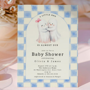 Hugging Ghost Couple Baby Shower  Invitation