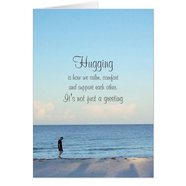 Hugging Greeting Card (Front)