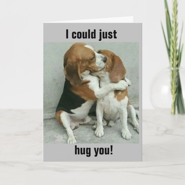 HUGGING PUPS HELP SAY **HAPPY BIRTHDAY TWIN** CARD (Front)