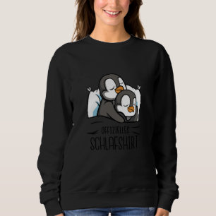 Hugging sleepy penguins cute couple sweatshirt