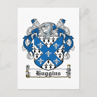 Huggins Family Crest Postcard