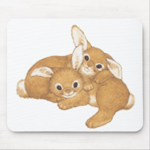 Huggy Bunnies Mouse Pad