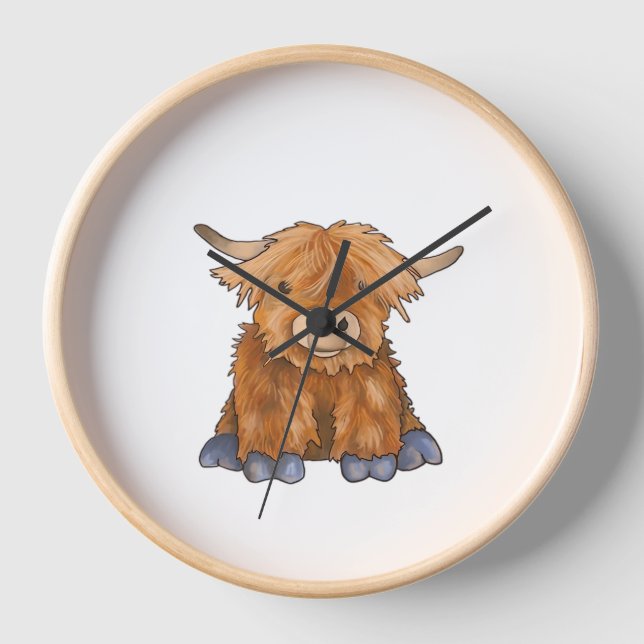 Huggy Harry - Part of my Fluffy Friends Series Cla Clock (Front)