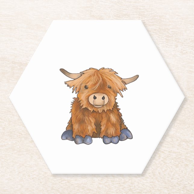 Huggy Harry - Part of my Fluffy Friends Series Cla Paper Coaster (Front)