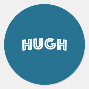 Hugh  classic round sticker