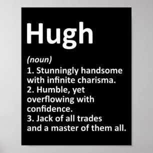 Hugh Definition Personalised Name Funny Birthday G Poster