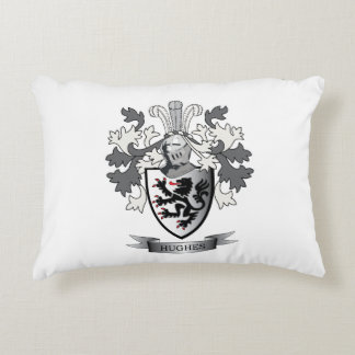 Hughes Family Crest Coat of Arms Decorative Cushion