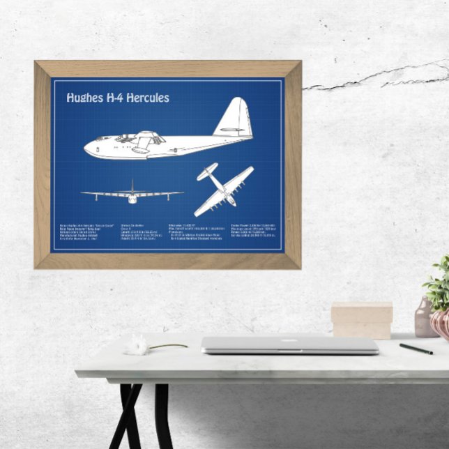 Hughes H-4 Hercules Spruce Goose - Aeroplane Plans Photo Print (Creator Uploaded)