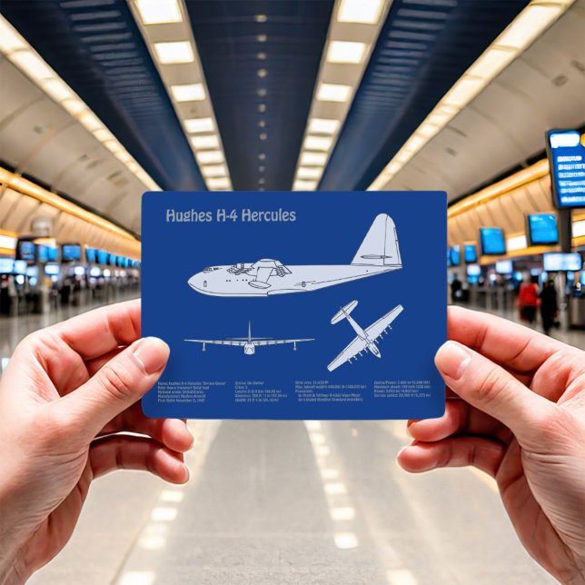 Hughes H-4 Hercules Spruce Goose - Aeroplane Plans Postcard (Creator Uploaded)