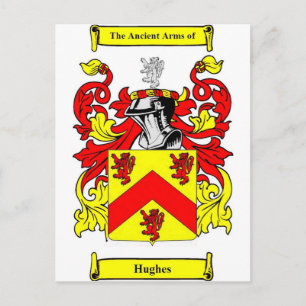 Hughes (Irish) Coat of Arms Postcard