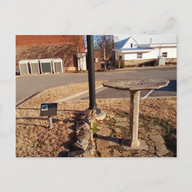 Hughes Memorial Bird Bath: Arkansas Postcard (Front)