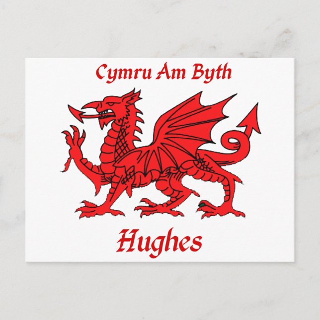 Hughes Welsh Dragon Postcard (Front)