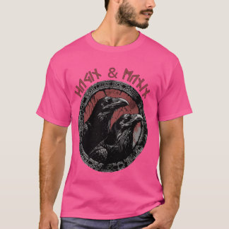 Hugin & Munin The Ravens Odin's Viking Nordic Myth T-Shirt