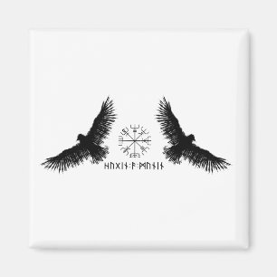 Hugin & Munin   Vegvisir   Odins Raben   black Magnet