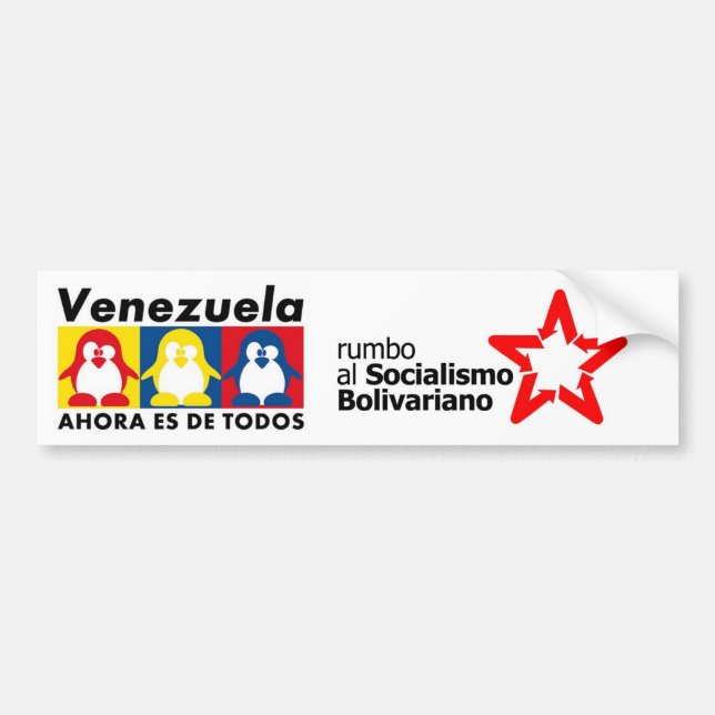 Hugo Chavez Venezuela Bumper Sticker (Front)