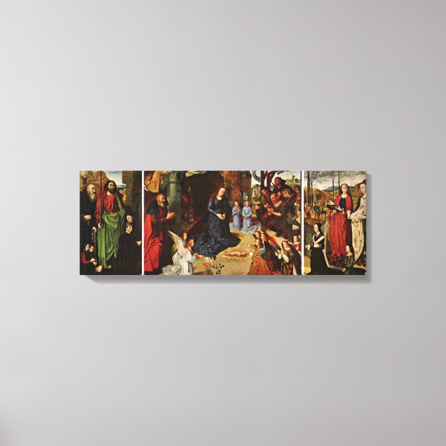 Hugo van der Goes - Portinari-Altar Overview Canvas Print (Front)