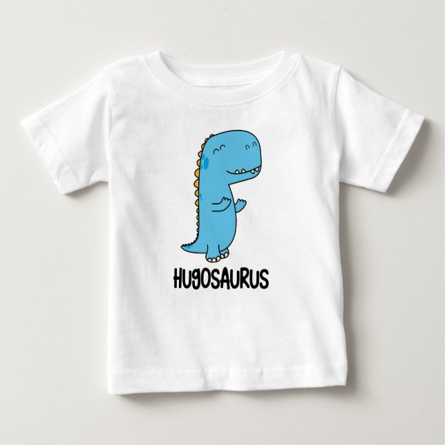 Hugosaurus cute dinosaur loves hugs baby T-Shirt (Front)