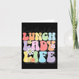 Hugs Amp; High Fives Lunch Lady Vibes School Appre Card