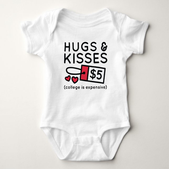Hugs And Kisses Baby Bodysuit (Front)