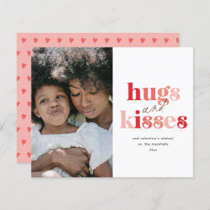 Hugs and Kisses Budget Photo Valentine's Day Card