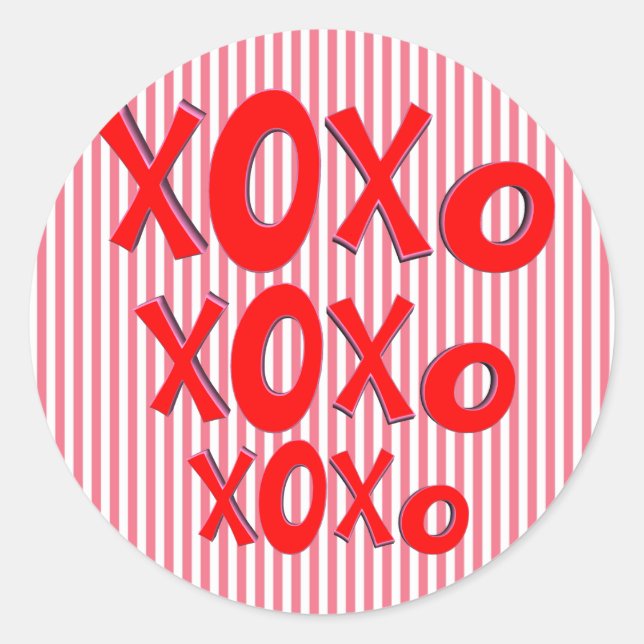 Hugs And Kisses Classic Round Sticker (Front)