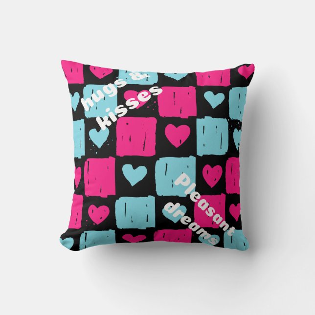 Hugs and kisses cushion (Front)