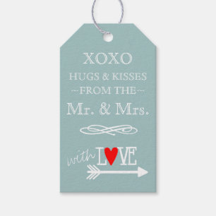 Hugs and Kisses From The Mr and Mrs Blue Gift Tags