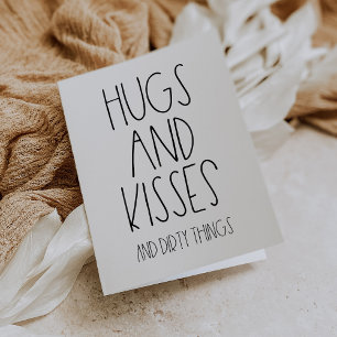Hugs and Kisses funny Valentine's day card
