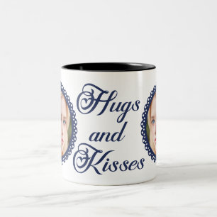 Hugs and Kisses Two-Tone Coffee Mug