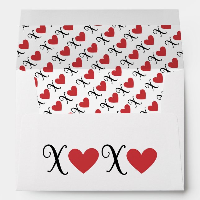 Hugs and Kisses Valentine's Day Envelope (Back (Bottom))