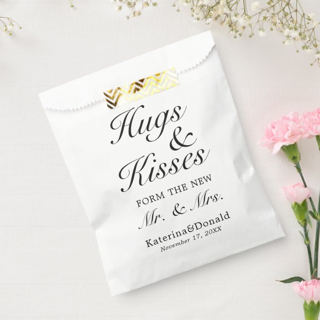 Hugs and Kisses Wedding Favour Bags (Sealed)