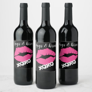 "Hugs and Kisses" Wine Label