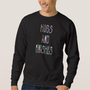 Hugs And Knishes Jewish Hanukkah Shalom Sweatshirt