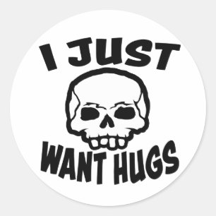 Hugs Classic Round Sticker