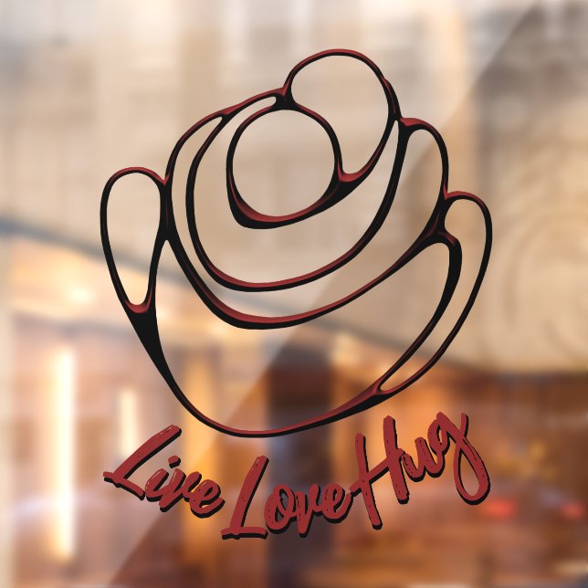 Hugs Decal Personalised Love Hugs Window Cling (Sheet 2)