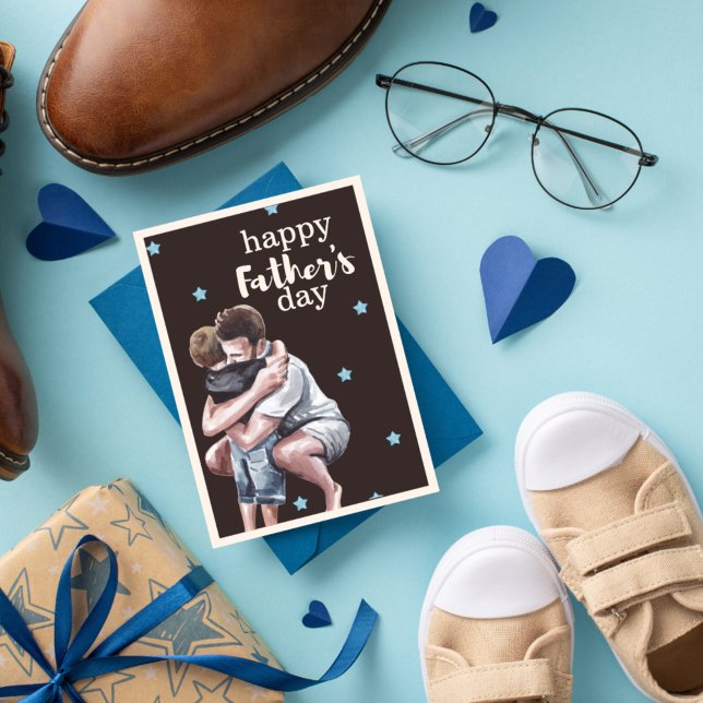 Hugs For The Best Dad Ever Father's Day Holiday Card (Creator Uploaded)