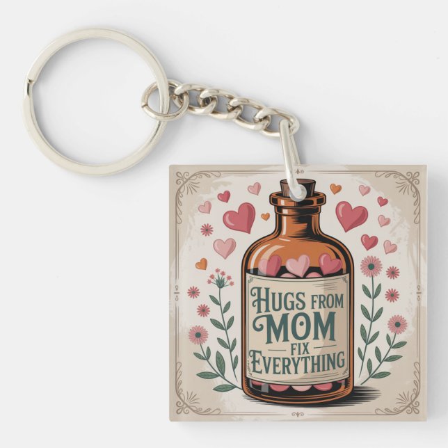 ﻿﻿Hugs From Mom Fix Everything Key Ring (Front)