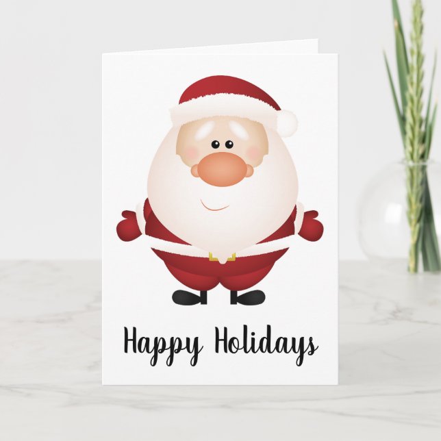 Hugs from Santa Claus Greeting Card (Front)