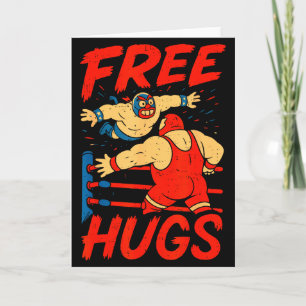 Hugs Funny Wrestling Humor Wrestler Wrestle Men Wo Card