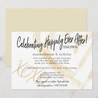 Hugs, Kisses and Hearts Post Wedding Party Invitation