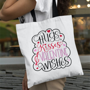 Hugs, kisses and Valentine Wishes, Hearts, Love 2 Tote Bag