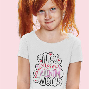 Hugs, kisses and Valentine Wishes, Hearts, Love T-Shirt