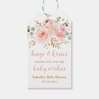 Hugs & Kisses Baby Shower Favour Tag