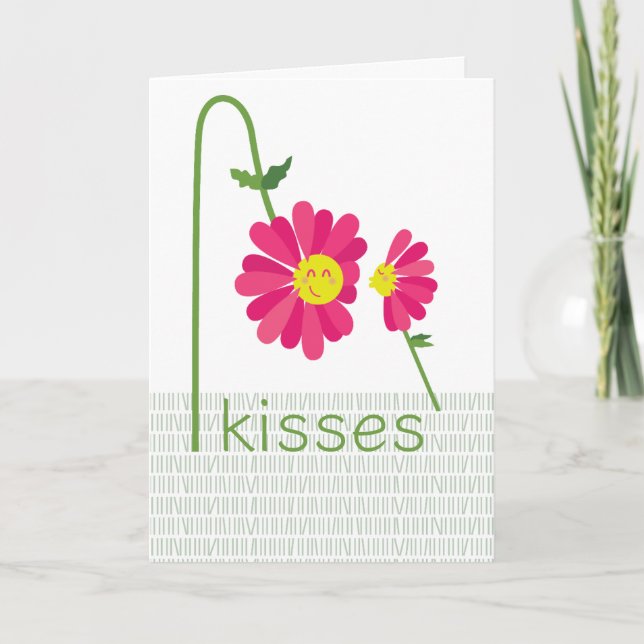 Hugs & Kisses Daisies Card (Front)