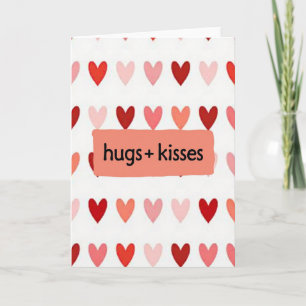 Hugs Kisses Pattern Love Card