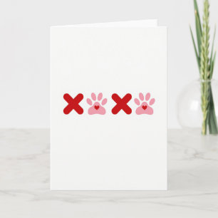 Hugs Kisses Pet Paw Card