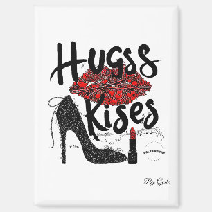 Hugs & Kisses Polka Radio Magnet