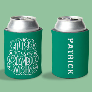 Hugs, Kisses & Shamrock Wishes St. Patrick’s Day  Can Cooler
