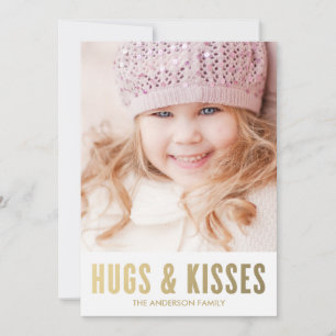 Hugs & Kisses Valentine's Day Photo Card